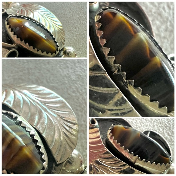 Artisan Handmade Large tigers eye necklace Made in Mexico - Picture 7 of 9